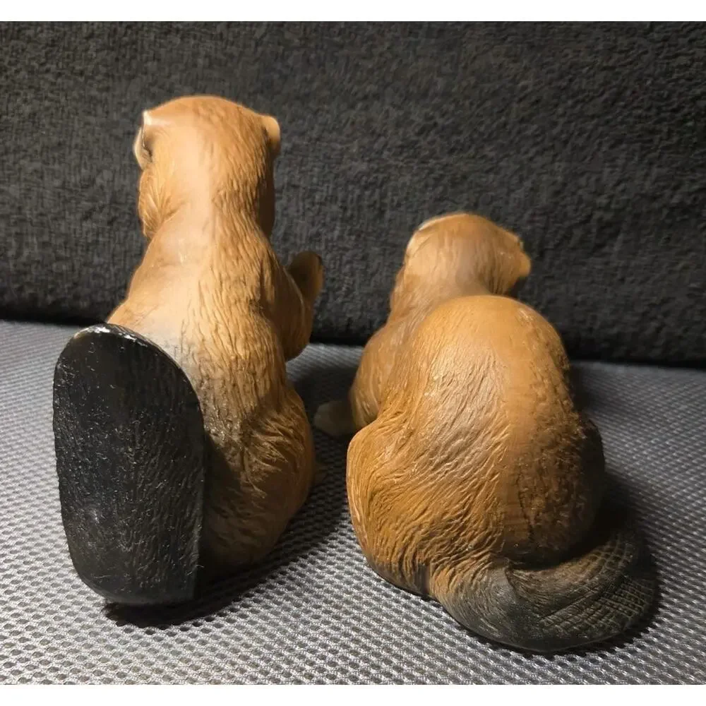 Set Of 2 Ceramic Groundhogs Price Production